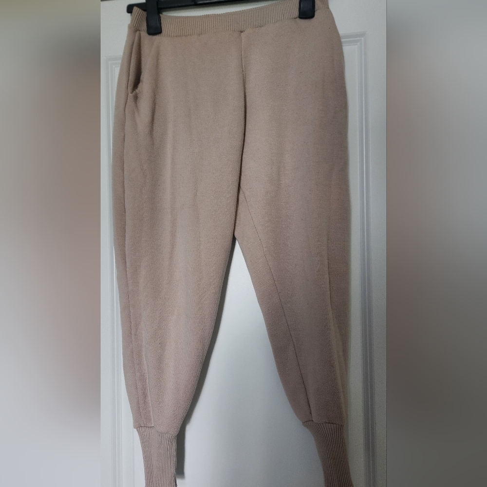 Zara Joggers Beige Knit